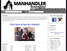 Tablet Screenshot of manhandlerbarbers.com